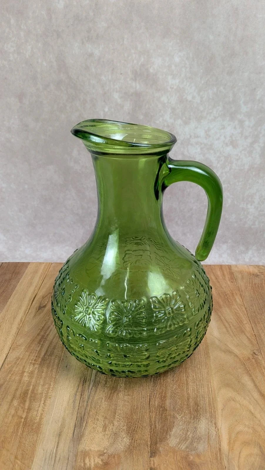 Service à orangeade/citronnade vintage carafe 6 verres verts Italie – photo 7